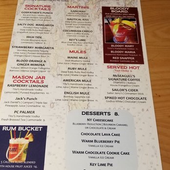 McSeagull's Restaurant - Part of the menu - Seafood Near Me - Boothbay Harbor, Maine McSeagull's Restaurant - Part of the menu - Seafood Near Me - Boothbay Harbor, Maine