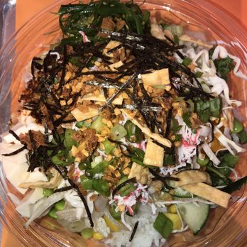 Pokeworks - My Rice Bowl with Variety of Mixed-In Ingredients & Toppings - Salad Near Me - Brooklyn, New York