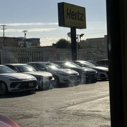 Hertz Rental Car - Looking out from the office toward Venice Blvd