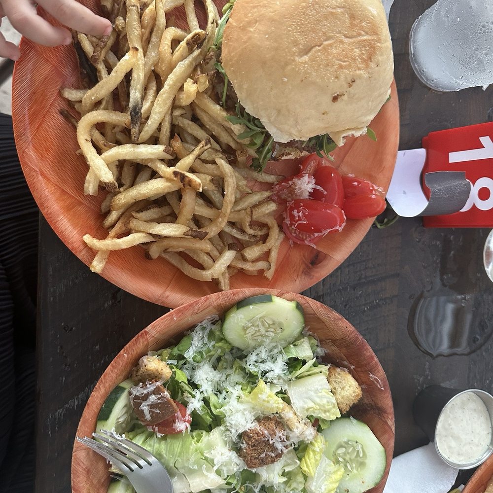 Trailblazer Cafe - Abby's Red Wine Truffle Burger Side Salad - Cafes Near Me - San Antonio, Texas Trailblazer Cafe - Abby's Red Wine Truffle Burger Side Salad - Cafes Near Me - San Antonio, Texas