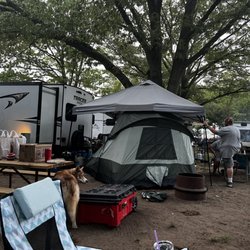 Duck Neck Campground - Camper next to us was over into our site 6 feet, after we asked them to move it 3 times we went to the office and then we were kicked out.
