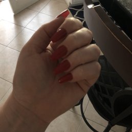 Full set acrylic coffin nails