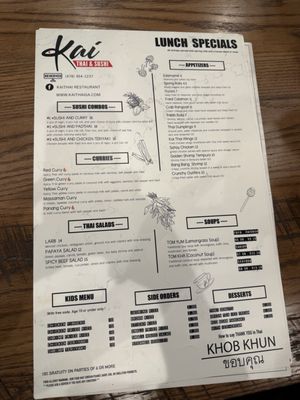 Menu photo 1 Kai Thai Restaurant Milledgeville, GA Menu photo 1 Kai Thai Restaurant Milledgeville, GA