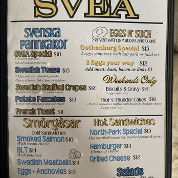 Svea - Menu - 2 - Breakfast & Brunch Near Me - Chicago, Illinois