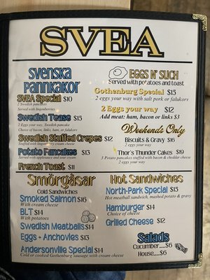 Menu photo 1 Svea Chicago, IL