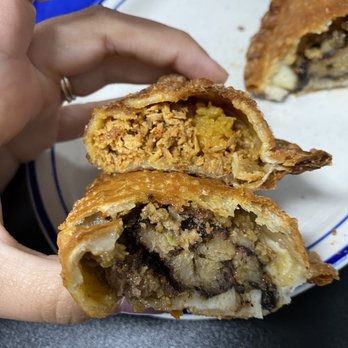 Joe's Caribe - Chicken empanada on top beef/plantain empanada on bottom - Food Trucks Near Me - Pensacola, Florida Joe's Caribe - Chicken empanada on top beef/plantain empanada on bottom - Food Trucks Near Me - Pensacola, Florida