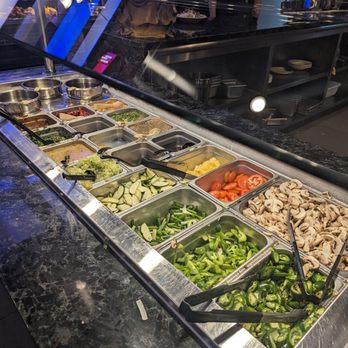 Dragon Star Buffet - Hibachi station with sauces and veggies - Buffets Near Me - Burnsville, Minnesota