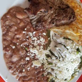 Raizes Mexican Kitchen - Chilaquiles with Arrachera - Mexican Near Me - Stafford, Texas Raizes Mexican Kitchen - Chilaquiles with Arrachera - Mexican Near Me - Stafford, Texas