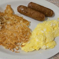 Crossroads Restaurant - Scrambled Eggs with Sausage and Hashbrowns