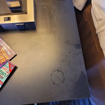 Pacifica Beach Hotel - Stains on the tables right after room had been "serviced" by maids. - Hotels Near Me - Pacifica, California