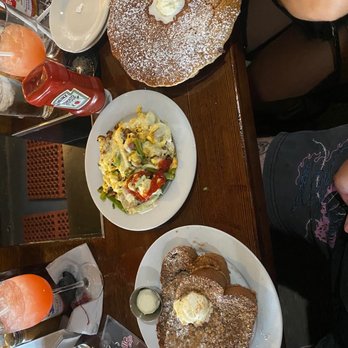 The Griddle Cafe - Mom 's French Toast Fiesta Scramble banana pancakes - Breakfast & Brunch Near Me - Los Angeles, California The Griddle Cafe - Mom 's French Toast Fiesta Scramble banana pancakes - Breakfast & Brunch Near Me - Los Angeles, California