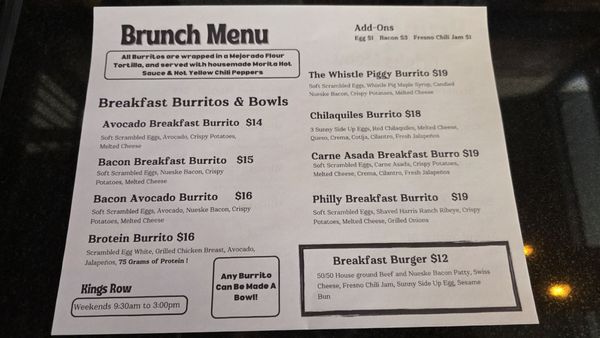 Menu photo 2 Kings Row Gastropub Pasadena, CA
