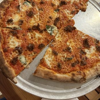 Back Bench Pizza - Vodka sauce pizza with sausage - Pizza Near Me - Ventura, California