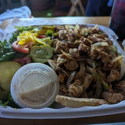 Chicken shawarma plate.