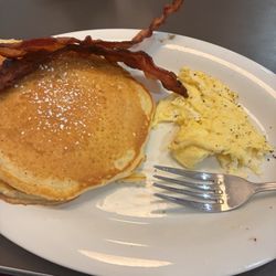 Eggs Up Grill - Pancakes, crisp bacon, scrambled eggs