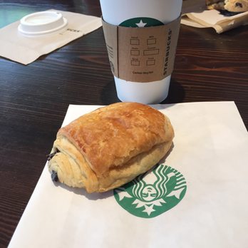 Starbucks - Warmed up Chocolate Croissant with my X HOT cup of coffee!! - Coffee & Tea Near Me - Lake Geneva, Wisconsin