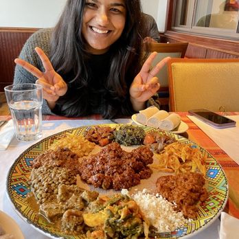 Enjera Restaurant - Veggie Combo Meat Lovers Combo - Ethiopian Near Me - Arlington, Virginia Enjera Restaurant - Veggie Combo Meat Lovers Combo - Ethiopian Near Me - Arlington, Virginia