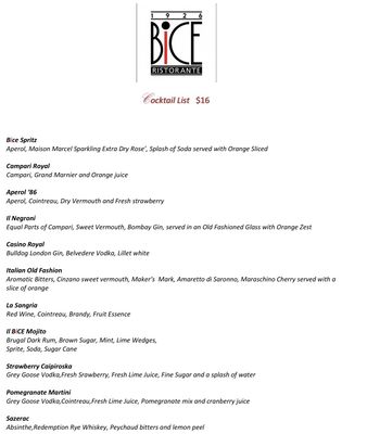 Menu photo 4 Bice Ristorante Orlando Orlando, FL Menu photo 4 Bice Ristorante Orlando Orlando, FL