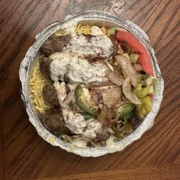 Kebab Gyro Rice Bowl & Soda