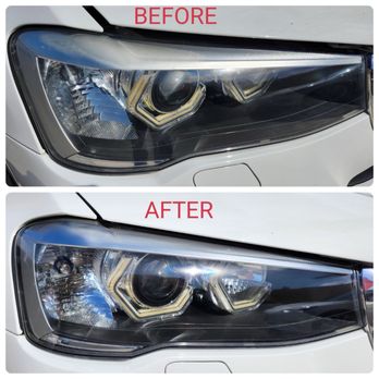 S.D. Mobile Shine Auto Detailing - Oxidation was already visible on the top portion of headlights. Daniel was able to completely remove oxidation. - Auto Detailing Near Me S.D. Mobile Shine Auto Detailing - Oxidation was already visible on the top portion of headlights. Daniel was able to completely remove oxidation. - Auto Detailing Near Me