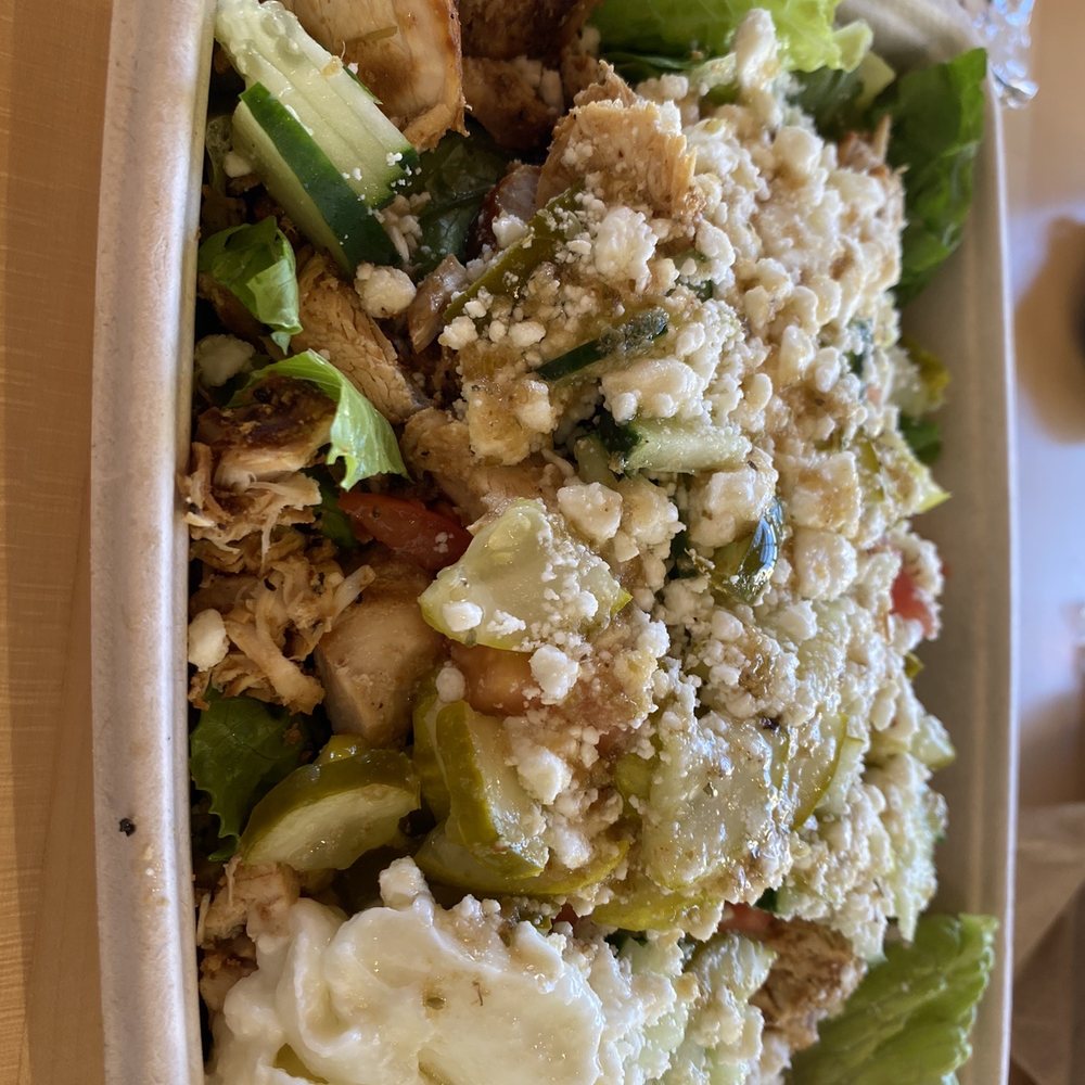 Chicken shawarma salad