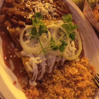 Taco Mesa - Chicken red sauce enchiladas w/ rice and beans - Mexican Near Me - Costa Mesa, California