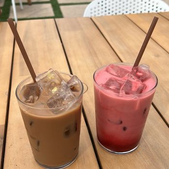Brass Tacks - Ferrari Rocher CB Latte and Beet Latte - Coffee & Tea Near Me - Houston, Texas