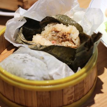 Dim Sum House - Lotus Leaf Wrapped Sticky Rice W. Chicken & Pork Sausage 珍珠鸡 ($7.95) - 2 pieces - Dim Sum Near Me - Champaign, Illinois
