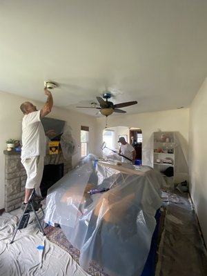 Repainting The Whole House - This project shows our work on a 2 bedroom home. We also repainted the basement. We pride ourselves on our quality.  Give us a call today to discuss your painting project.
