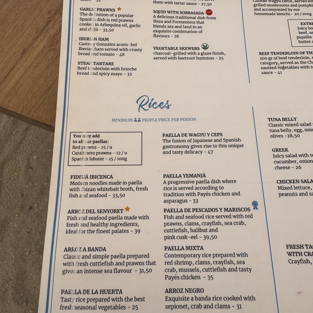 Yemanja - Menu September 2025 - Spanish Near Me - Ibiza, PM Yemanja - Menu September 2025 - Spanish Near Me - Ibiza, PM