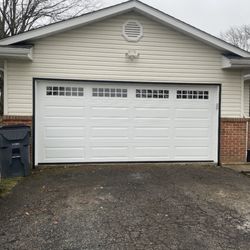 Atwood Door Company - 16x7 white long panel Stockton door