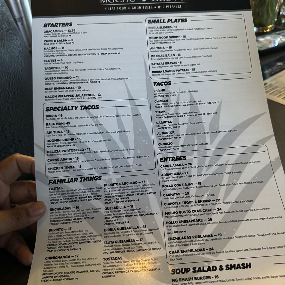 Mucho Gusto - Menu - Mexican Near Me - Towson, Maryland Mucho Gusto - Menu - Mexican Near Me - Towson, Maryland