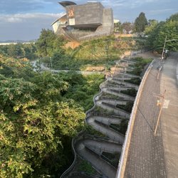 Williams Stairway - Zigzag walkway with Hunter Art Museum is the background, which lies on a cliff over the TN River.