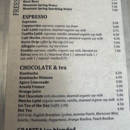 Drink Menu Drink Menu