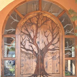 A beautifully carved door in Mission Beach A beautifully carved door in Mission Beach