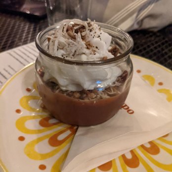 Odd Duck - Milk chocolate pudding - American Near Me - Austin, Texas Odd Duck - Milk chocolate pudding - American Near Me - Austin, Texas