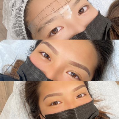 Ombré Powder Brows - This technique creates a powder-filled brow look, similar to applying brow powder makeup. This is done by using a small rotary machine pen and is suitable for all skin types. Depending on your desired outcome, I can create a natural soft powder look for a more bold makeup look. I will go over the different looks and inquire which look you want to achieve during your consultation. Ombré Powder Brows - This technique creates a powder-filled brow look, similar to applying brow powder makeup. This is done by using a small rotary machine pen and is suitable for all skin types. Depending on your desired outcome, I can create a natural soft powder look for a more bold makeup look. I will go over the different looks and inquire which look you want to achieve during your consultation.