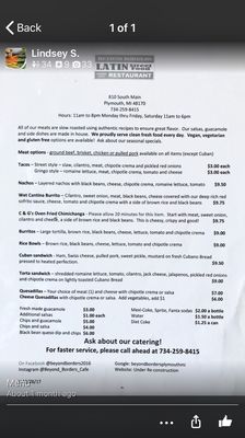 Menu photo 5 Beyond Borders Plymouth, MI