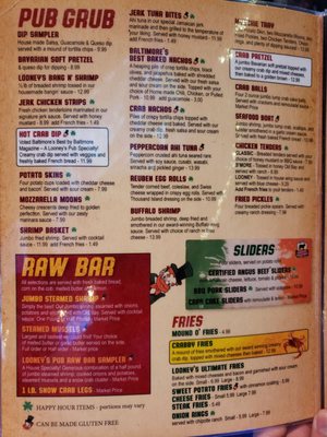Menu photo 3 Looney's Pub College Park, MD