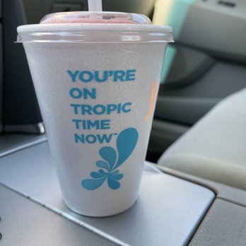 Tropical Smoothie Cafe - A kid sized strawberry banana smoothie- also known as Jetty Junior on the receipt. I was on tropic time for a little while today! - Juice Bars & Smoothies Near Me - Bloomingdale, Illinois