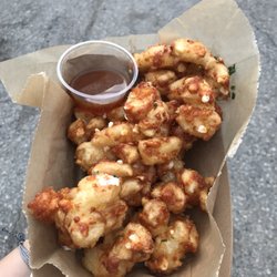 The Curious Goat Food Truck - Cheese curds. Salty!