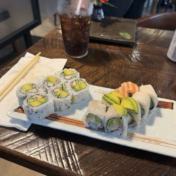 Sushi Star - California and Rainbow rolls (they forgot the fish egg) on/in both - Sushi Bars Near Me - Kitchener, Ontario