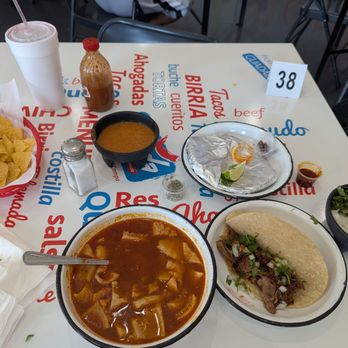 El Compa Birria Tatemada - Overview of the spread - Mexican Near Me - Las Vegas, Nevada El Compa Birria Tatemada - Overview of the spread - Mexican Near Me - Las Vegas, Nevada