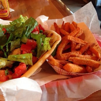Island Grill - Grilled Chicken Pita with Sweet Potatoe fries $12.95 - Juice Bars & Smoothies Near Me - Houston, Texas Island Grill - Grilled Chicken Pita with Sweet Potatoe fries $12.95 - Juice Bars & Smoothies Near Me - Houston, Texas