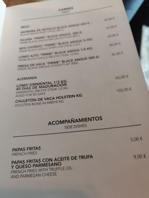 Menu photo 1 El Charrua La Coruña, C