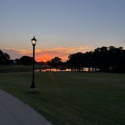 The Woods RV & Cabin Resort - Sun set at the park