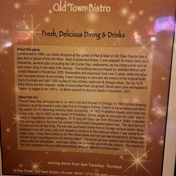 Js' Old Town Bistro - Italian Near Me - Dayton, Nevada
