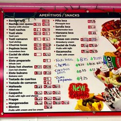 La Michoacana Ice Cream Delicious - Snack menu.