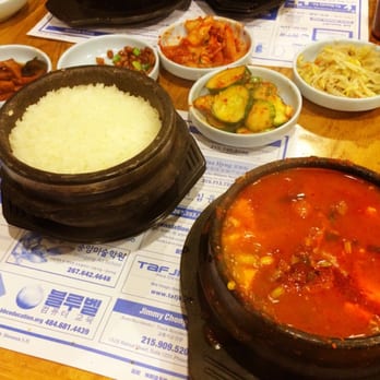 Jong Ka Jib - Oyster tofu soup - more spicy (level 4 out of 5) - Korean Near Me - Philadelphia, Pennsylvania Jong Ka Jib - Oyster tofu soup - more spicy (level 4 out of 5) - Korean Near Me - Philadelphia, Pennsylvania