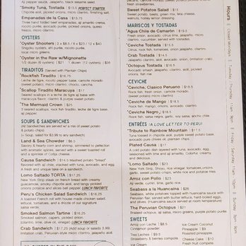 Octopus Peru - Food menu - Seafood Near Me - Sacramento, California